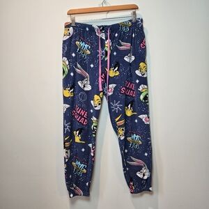 Space Jam Women's Fleece Velour Pajama Pants L 12-14